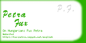 petra fux business card